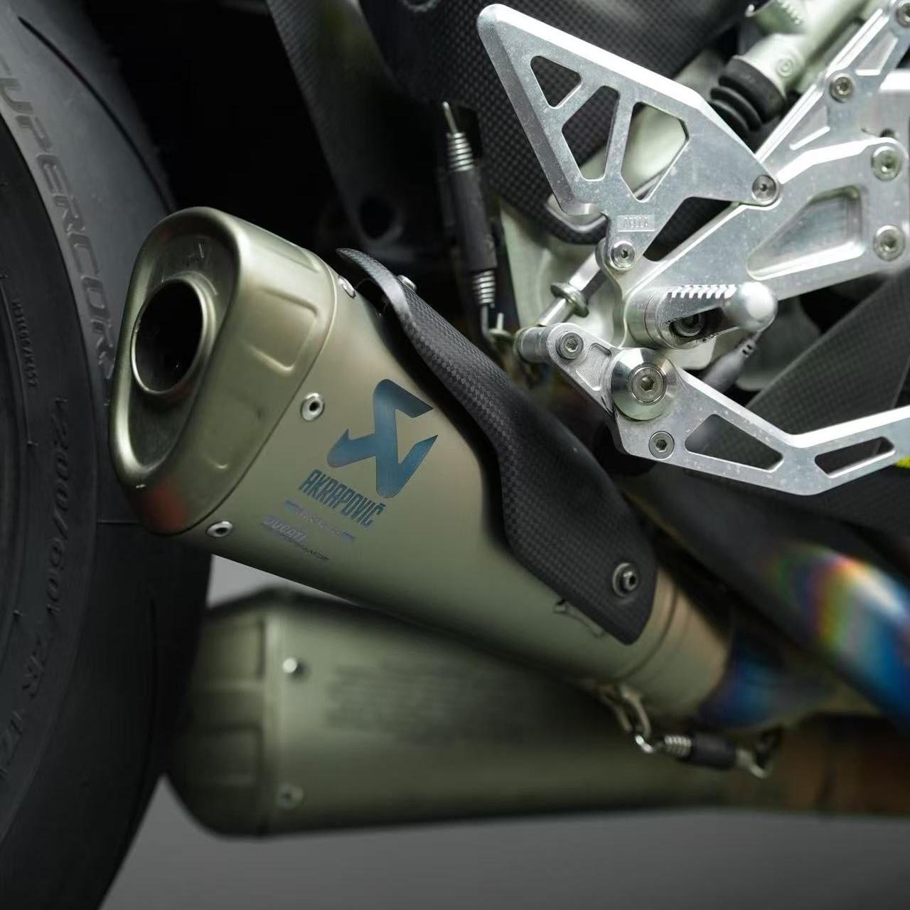 Ducati V4 V4s Panigale 2018-2024 Header & Mid-Pipe Assembly - Titanium Alloy