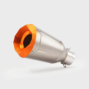51/60mm Muffler Exhaust Muffler - Stainless Steel Real Elongated, oval-conical neck