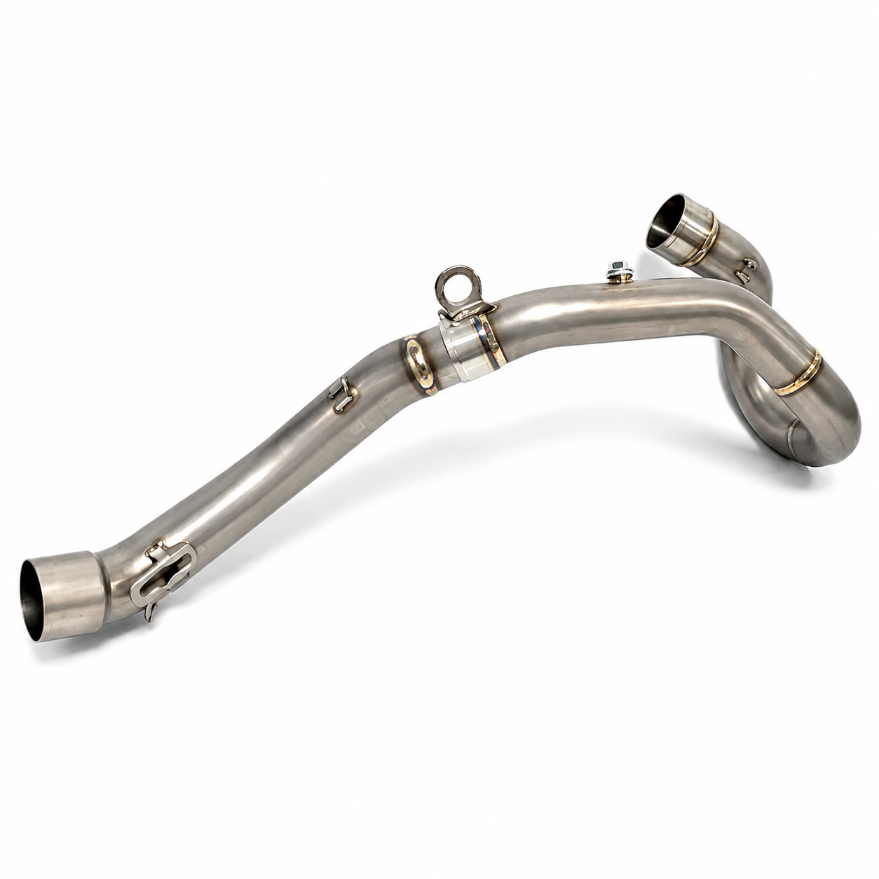 Husqvarna 450/501 FE 2024 Slip-On Muffler Header & Mid-Pipe Assembly - Stainless Steel Titanium Alloy