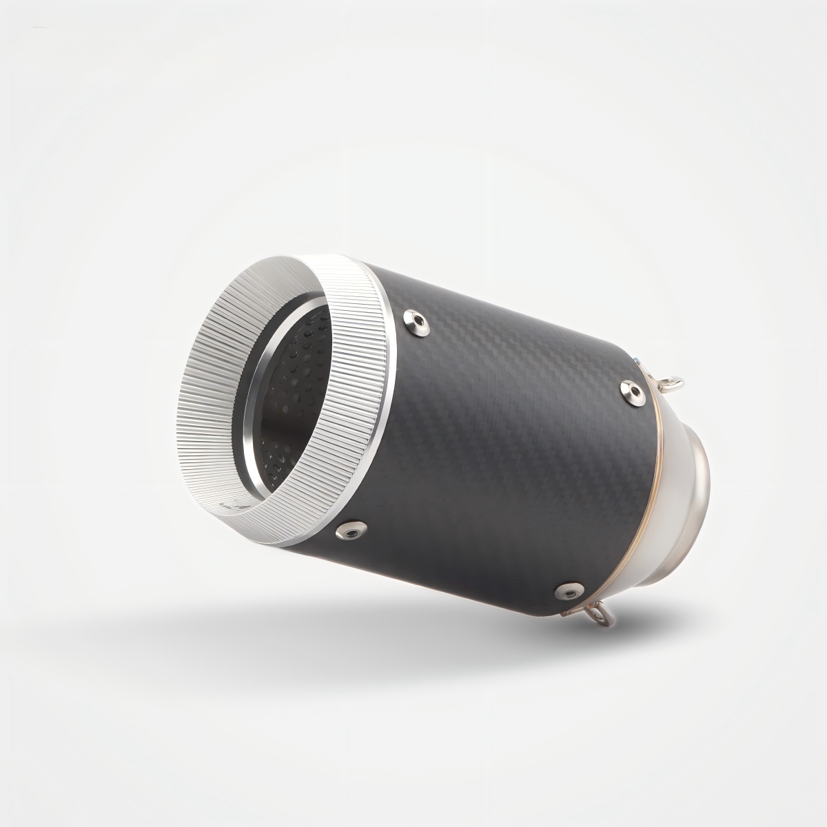 51/60mm Muffler Exhaust Muffler - Stainless Steel Real Carbon Fiber