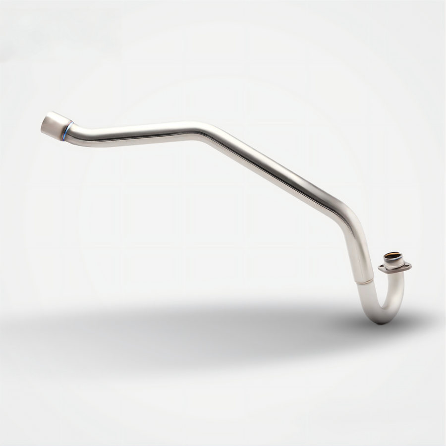 Honda CRF110 Header & Mid-Pipe Assembly - Stainless Steel Titanium