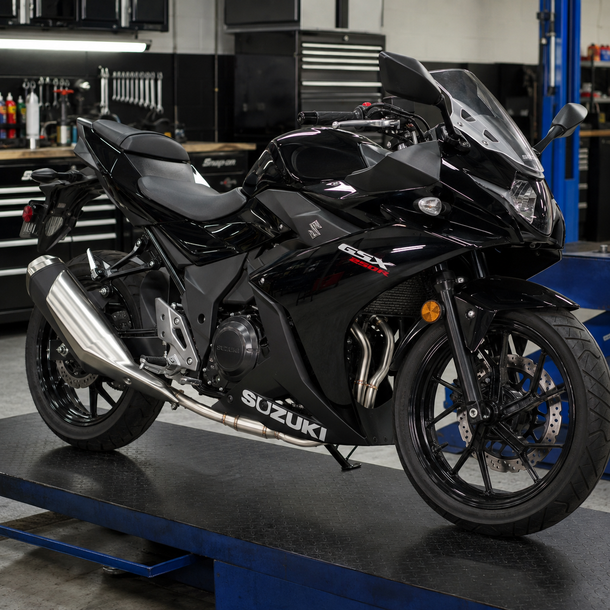 Suzuki GSX 250R DL250 GW250 Header & Mid-Pipe Assembly - Slip-On / Slip-On Exhaust Stainless Steel