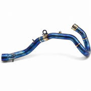 Husqvarna 450/501 FE 2024 Slip-On Muffler Header & Mid-Pipe Assembly - Stainless Steel Titanium Alloy
