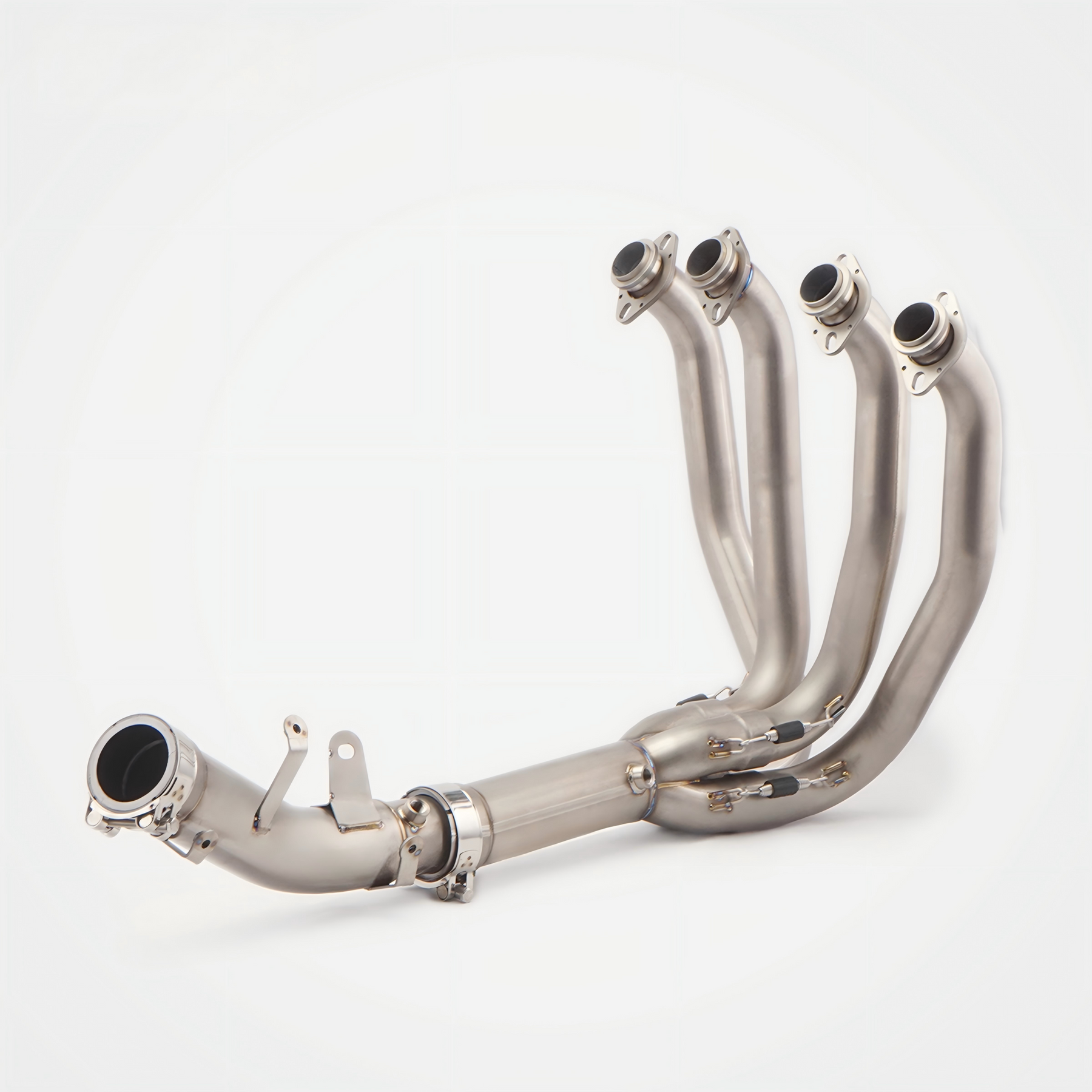 Kawasaki 6R ZX Header and Mid-pipe Assembly - Stainless Steel Real Titanium Alloy
