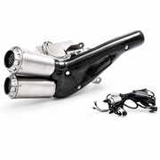 Triumph Rocket 3 GT Single-sided dual output Header & Mid-Pipe Assembly - Titanium Alloy Electronic valve
