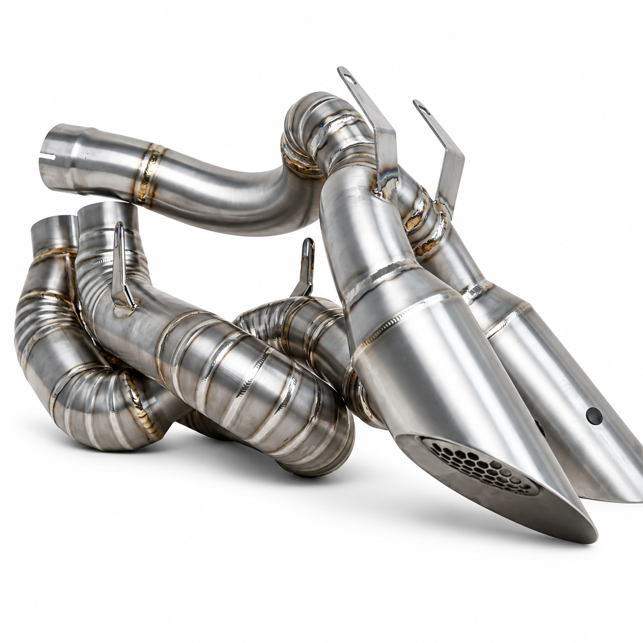Ducati Panigale V4/V4S Full System Stock look Slip-On Muffler - Titanium Alloy