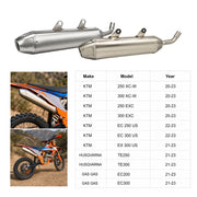 Husqvarna 250/300 TE TC TX Header & Mid-Pipe Assembly - Stainless Steel Titanium Alloy