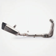 Kawasaki Z900 Header & Mid-Pipe Assembly - Stainless Steel Carbon Fiber