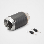 51/60mm Muffler Exhaust Muffler - Stainless Steel Real Carbon Fiber Embossing