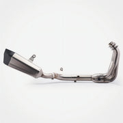Kawasaki Z900 Header & Mid-Pipe Assembly - Stainless Steel Carbon Fiber