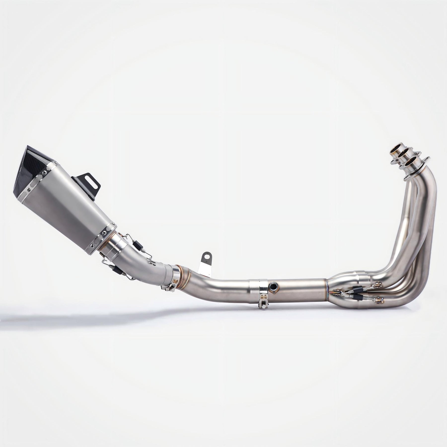 Kawasaki Z900 Header & Mid-Pipe Assembly - Stainless Steel Carbon fiber tail cap 60mm
