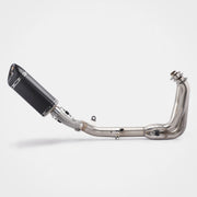Kawasaki Z900 Header & Mid-Pipe Assembly - Stainless Steel Carbon Fiber Real Carbon Fiber 51mm