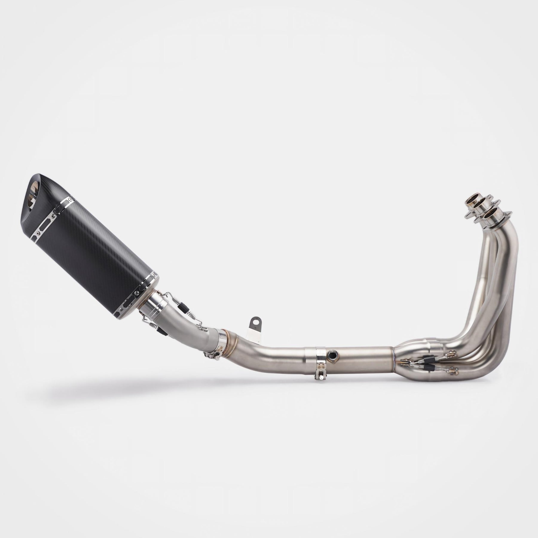 Kawasaki Z900 Header & Mid-Pipe Assembly - Stainless Steel Carbon Fiber Real Carbon Fiber 51mm