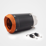 51/60mm Muffler Exhaust Muffler - Stainless Steel Real Angled tip
