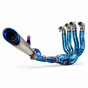 Kawasaki H2/H2R Ninja Header & Mid-Pipe Assembly - Titanium Alloy Blued