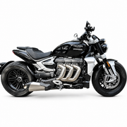 Triumph Rocket 3 GT Dual-exit Header & Mid-Pipe Assembly - Titanium Alloy Electronic valve