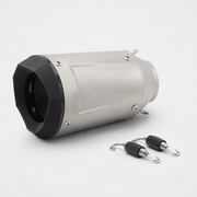 51/60mm Muffler Exhaust Muffler - Stainless Steel Real Angled tip