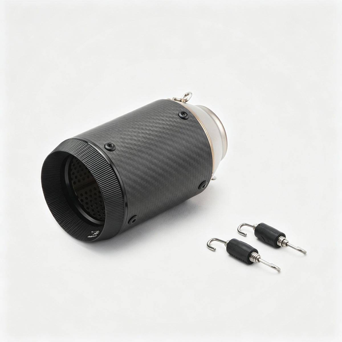 51/60mm Muffler Exhaust Muffler - Stainless Steel Real Carbon Fiber