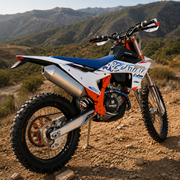 Husqvarna 450/501 FE 2024 Slip-On Muffler Header & Mid-Pipe Assembly - Stainless Steel Titanium Alloy