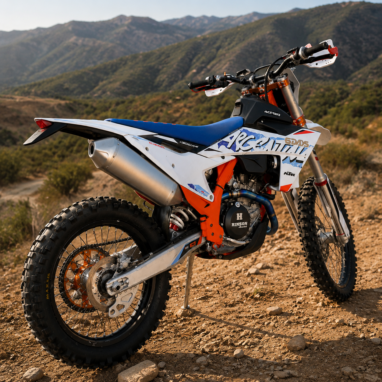 Husqvarna 450/501 FE 2024 Slip-On Muffler Header & Mid-Pipe Assembly - Stainless Steel Titanium Alloy