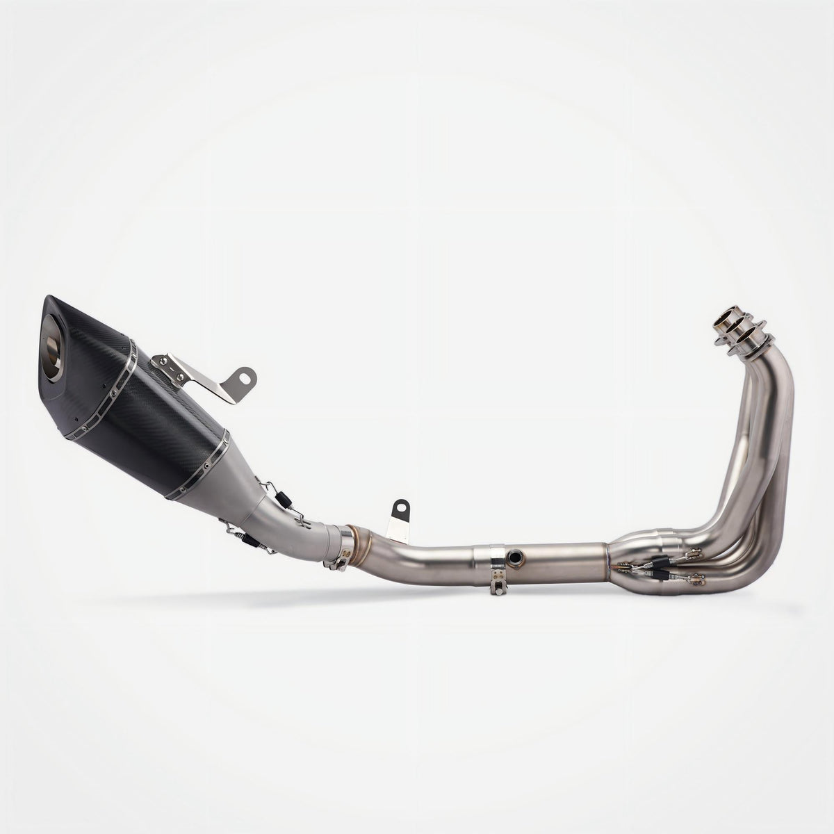 Kawasaki Z900 Header & Mid-Pipe Assembly - Stainless Steel Carbon Fiber