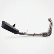 Kawasaki Z900 Header & Mid-Pipe Assembly - Stainless Steel Carbon Fiber black
