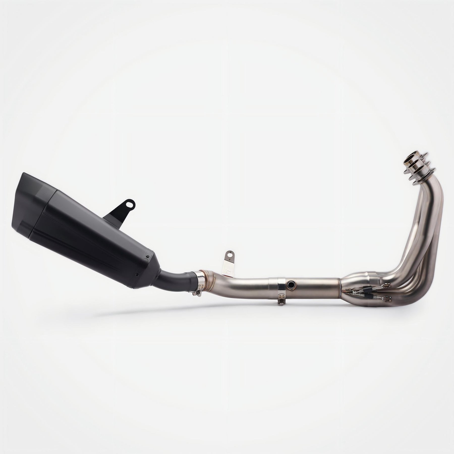 Kawasaki Z900 Header & Mid-Pipe Assembly - Stainless Steel Carbon Fiber black