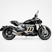 Triumph Rocket 3 GT Single-sided dual output Header & Mid-Pipe Assembly - Titanium Alloy Electronic valve