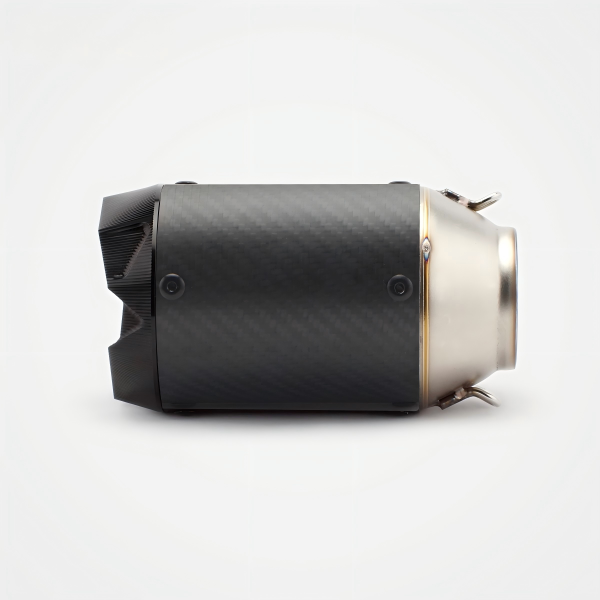 51/60mm Muffler Exhaust Muffler - Stainless Steel Real Carbon Fiber Embossing