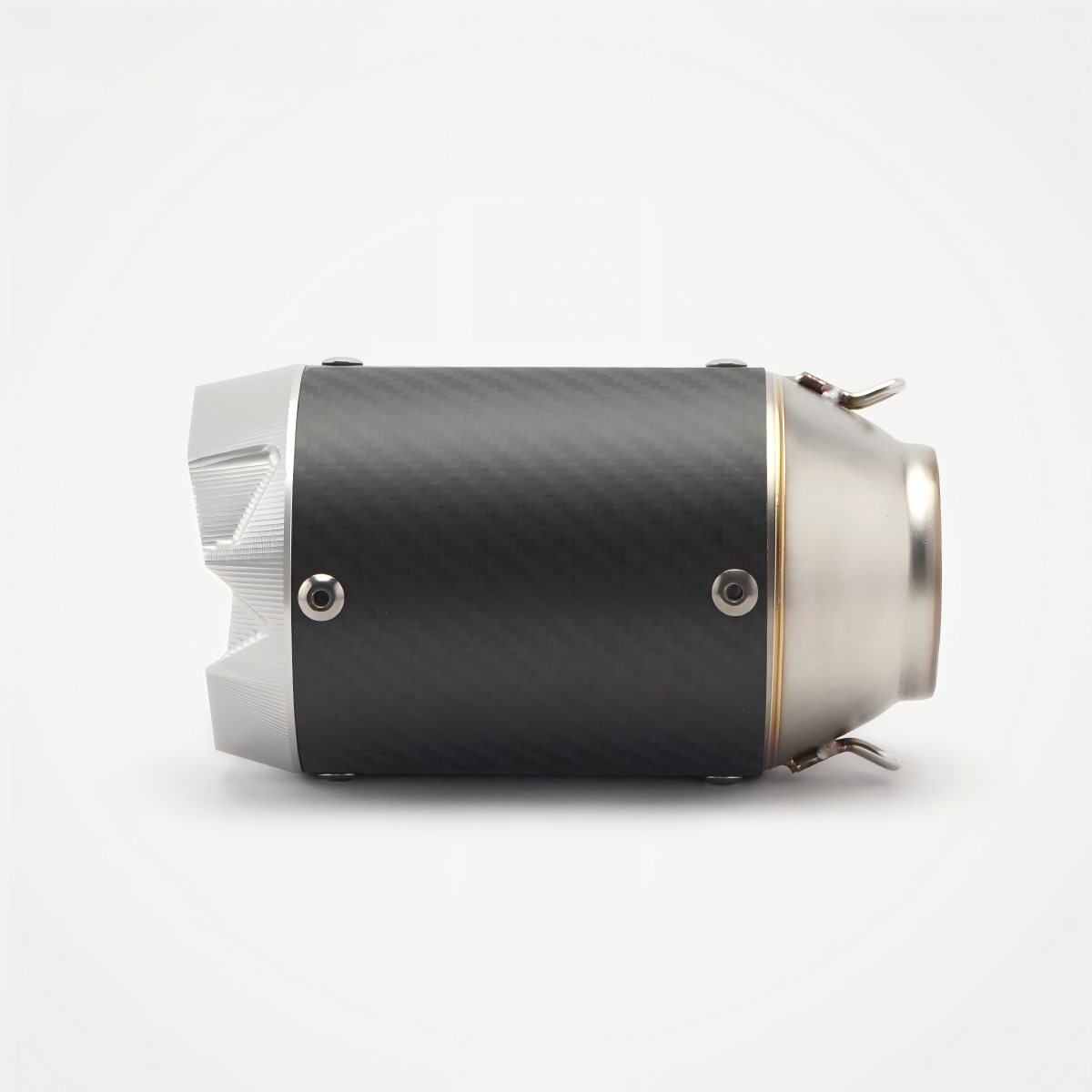 51/60mm Muffler Exhaust Muffler - Stainless Steel Real Carbon Fiber Embossing