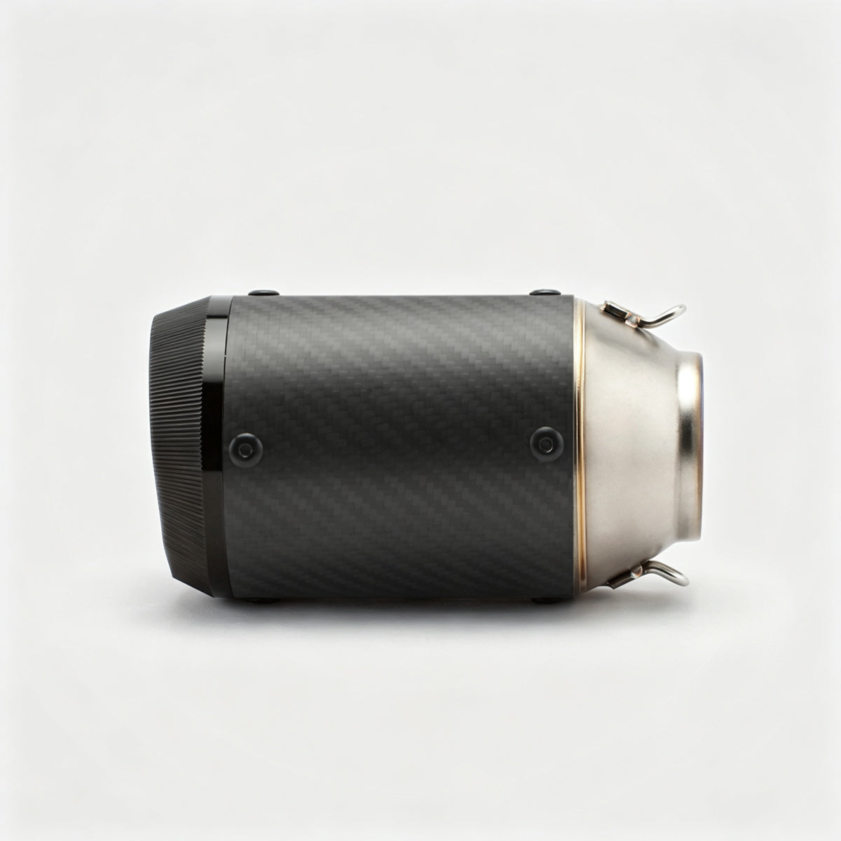 51/60mm Muffler Exhaust Muffler - Stainless Steel Real Carbon Fiber Polygon