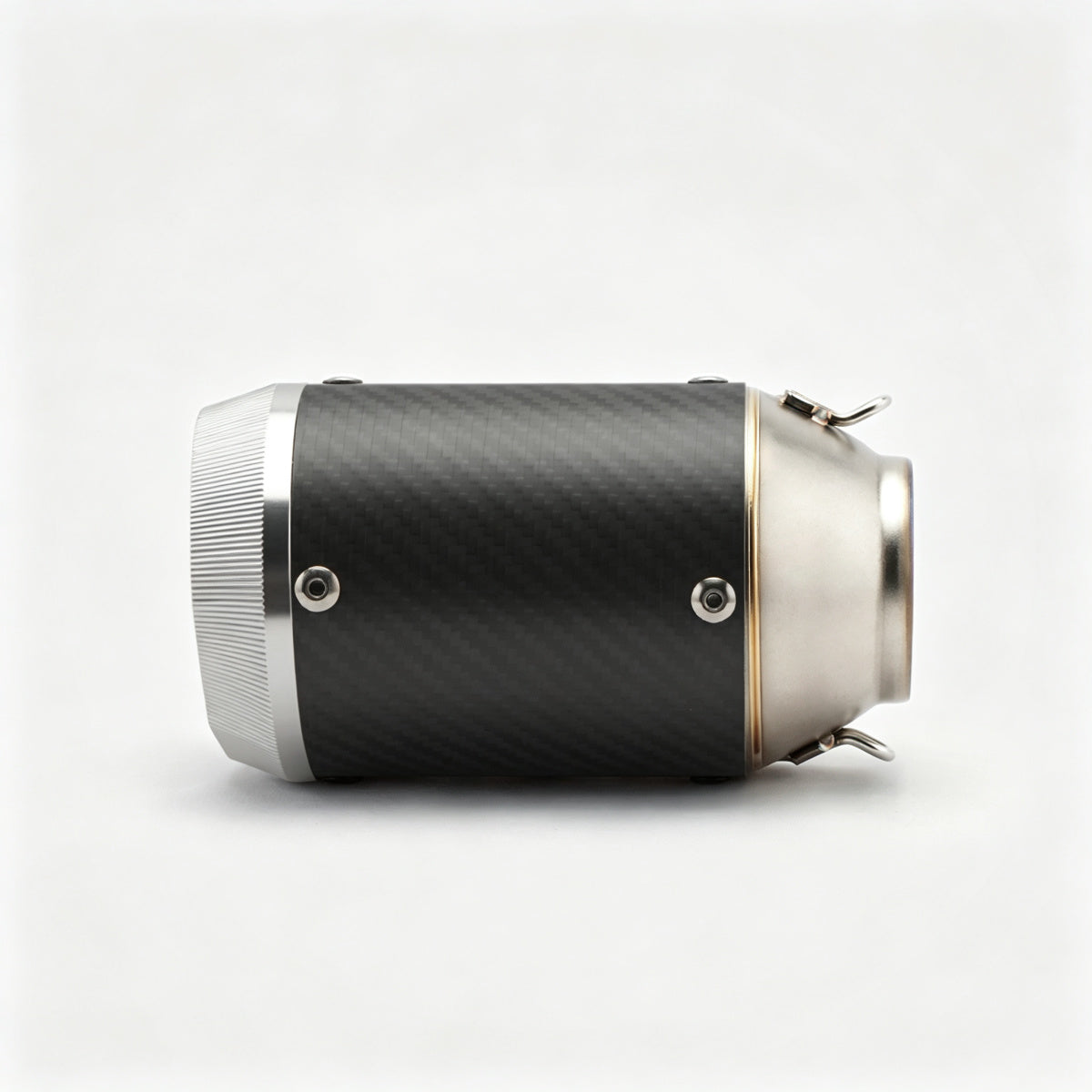 51/60mm Muffler Exhaust Muffler - Stainless Steel Real Carbon Fiber Polygon