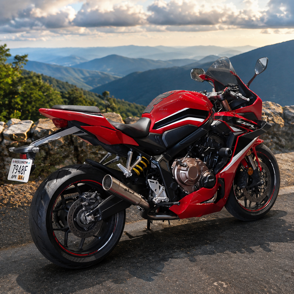 Honda CBR650 RR 2019~2025 Full Exhaust System - Stainless Steel Titanium