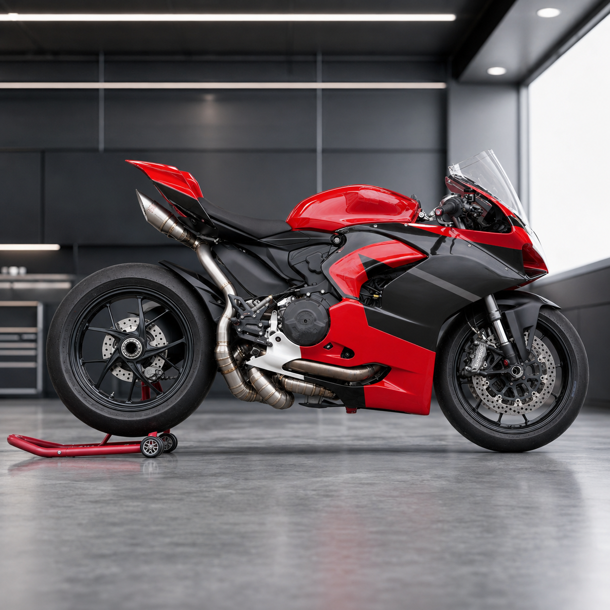 Ducati Panigale V2 Full System Stock look Slip-On Muffler - Titanium Alloy