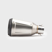 51/60mm Muffler Exhaust Muffler - Stainless Steel Real Elongated, oval-conical neck