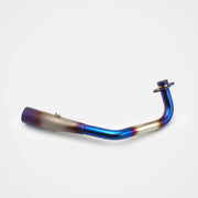 Honda Forza350 2022~2025 Header & Mid-Pipe Assembly - Stainless Steel Blued 60mm black