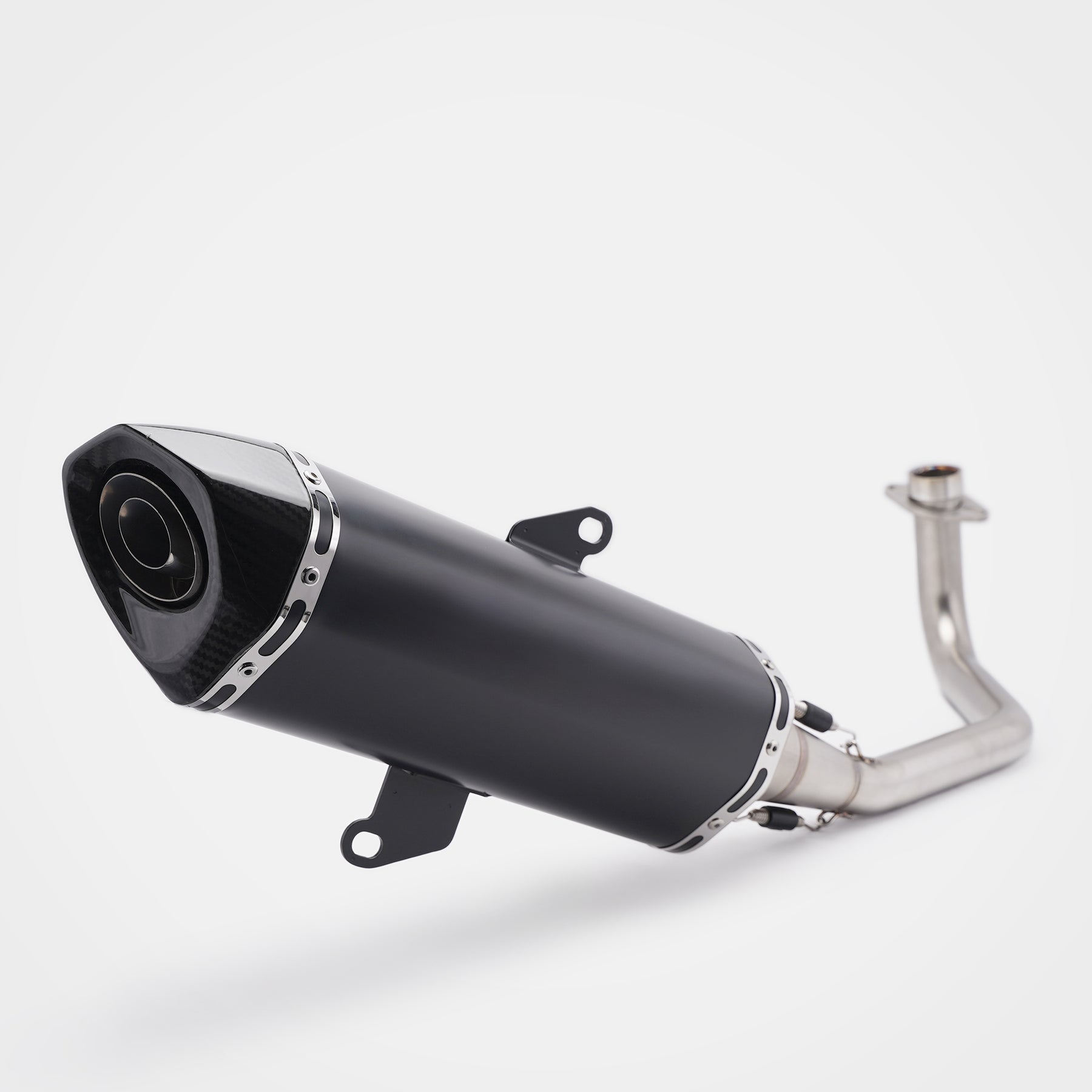 Honda Forza350 2022~2025 Header & Mid-Pipe Assembly - Stainless Steel black 51mm