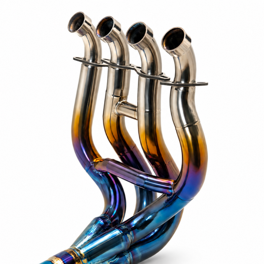 Kawasaki ZH2 Header & Mid-Pipe Assembly - Titanium Alloy Blued 2021