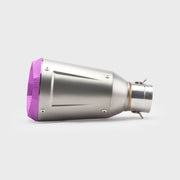 51/60mm Muffler Exhaust Muffler - Stainless Steel Real Elongated, oval-conical neck