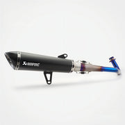 Honda Forza350 2022~2025 Header & Mid-Pipe Assembly - Stainless Steel Blued 60mm black