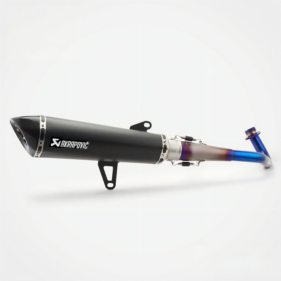 Honda Forza350 2022~2025 Header & Mid-Pipe Assembly - Stainless Steel Blued 60mm black