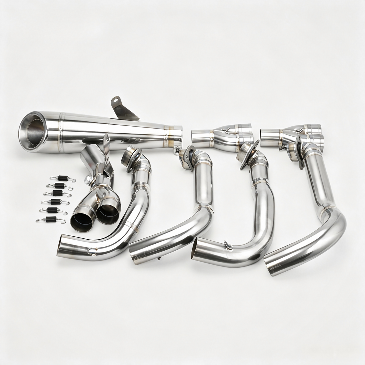 Kawasaki Ninja H2/H2R Full System Header and Mid-pipe Assembly - Titanium Alloy