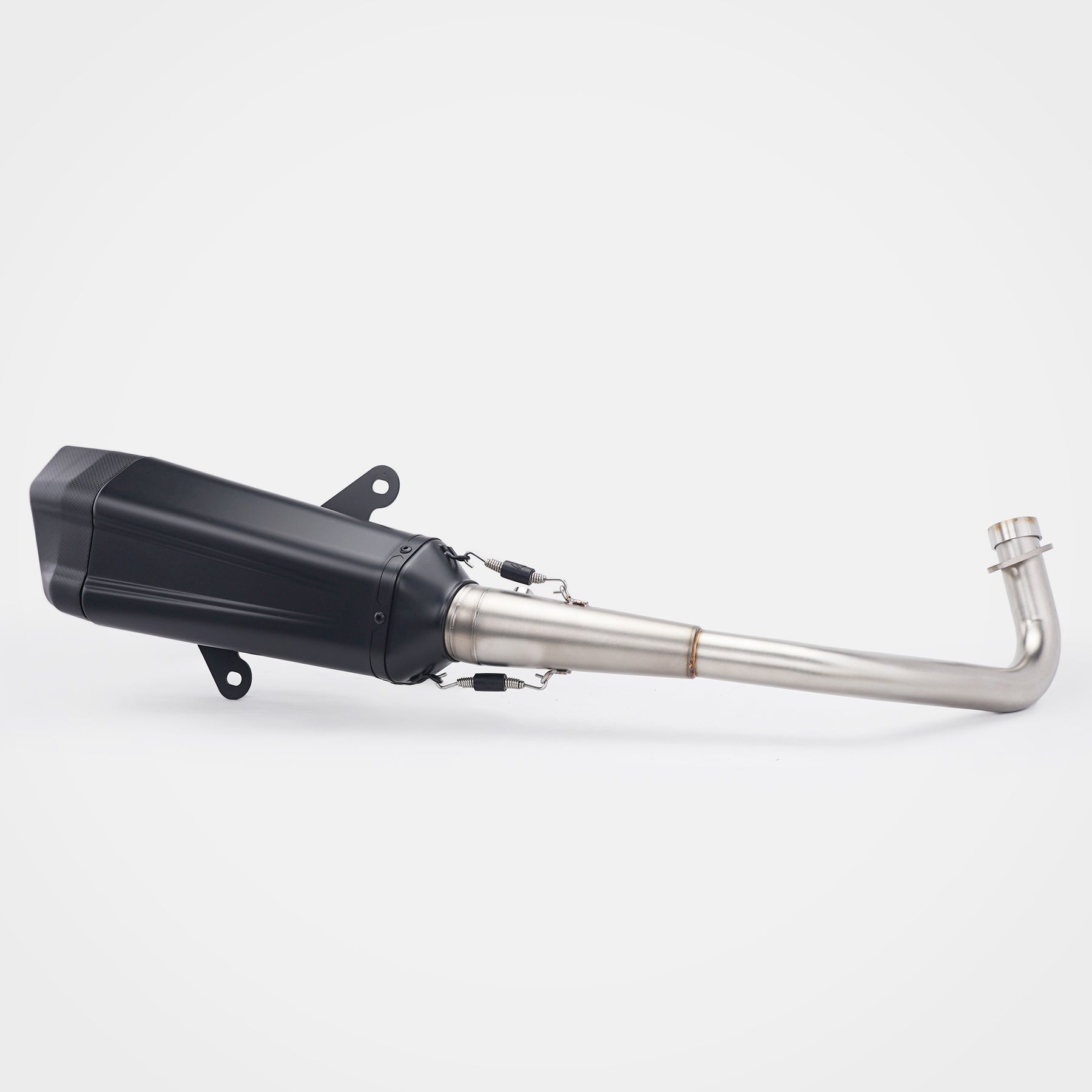 Honda Forza350 2022~2025 Header & Mid-Pipe Assembly - Stainless Steel black 60mm