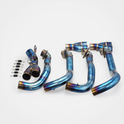 Kawasaki Ninja H2/H2R Full System Header and Mid-pipe Assembly - Titanium Alloy