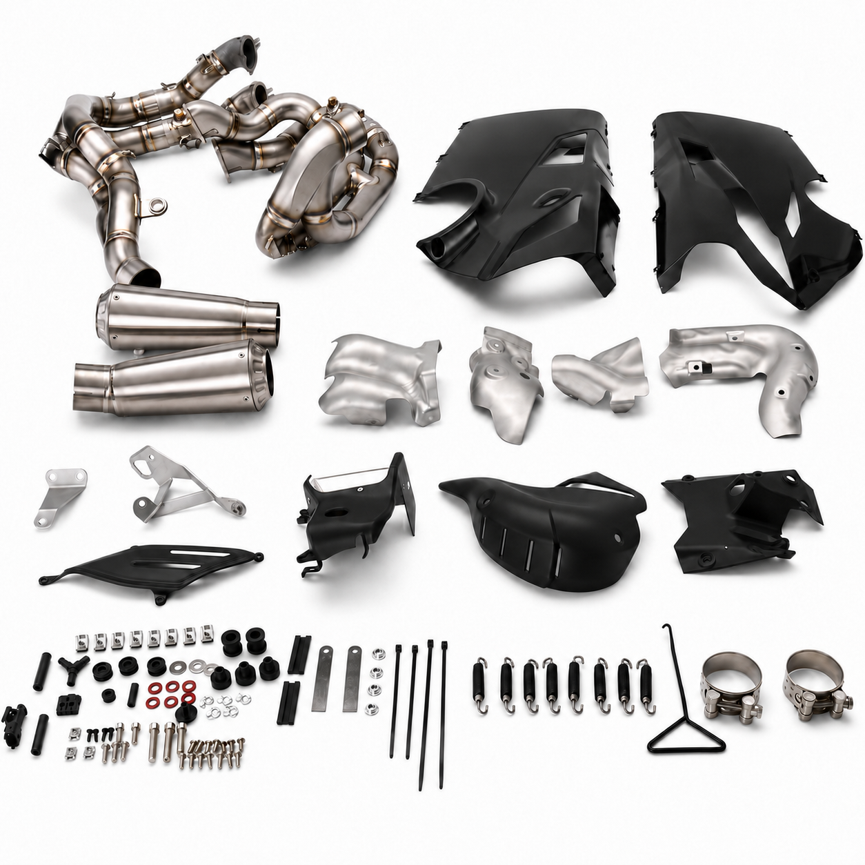 Ducati Panigale V4/V4S Full System Stock look Slip-On Muffler - Titanium Alloy