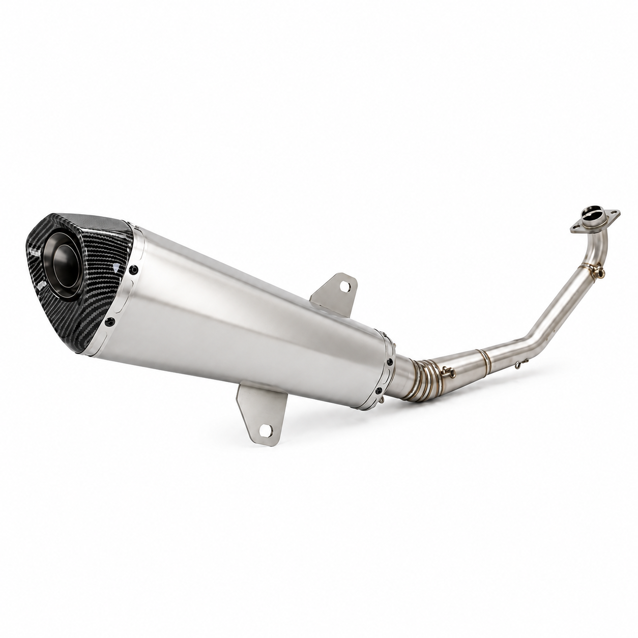 Zontes 150X-150V-175V Full System Stock look Slip-On Muffler - Stainless steel
