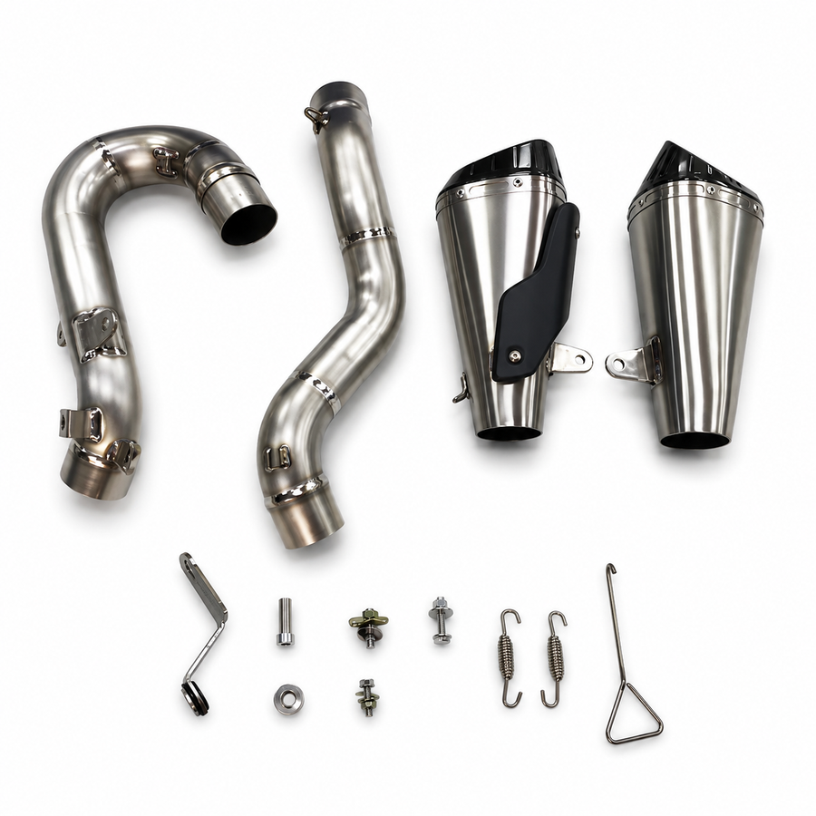 Ducati Panigale V4/V4S Full System Stock look Slip-On Muffler - Titanium Alloy